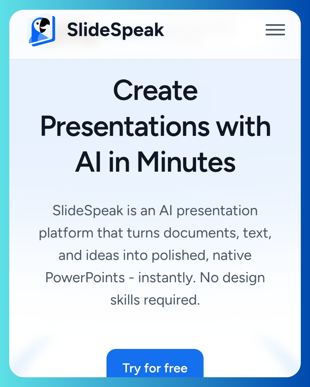 SlideSpeak AI