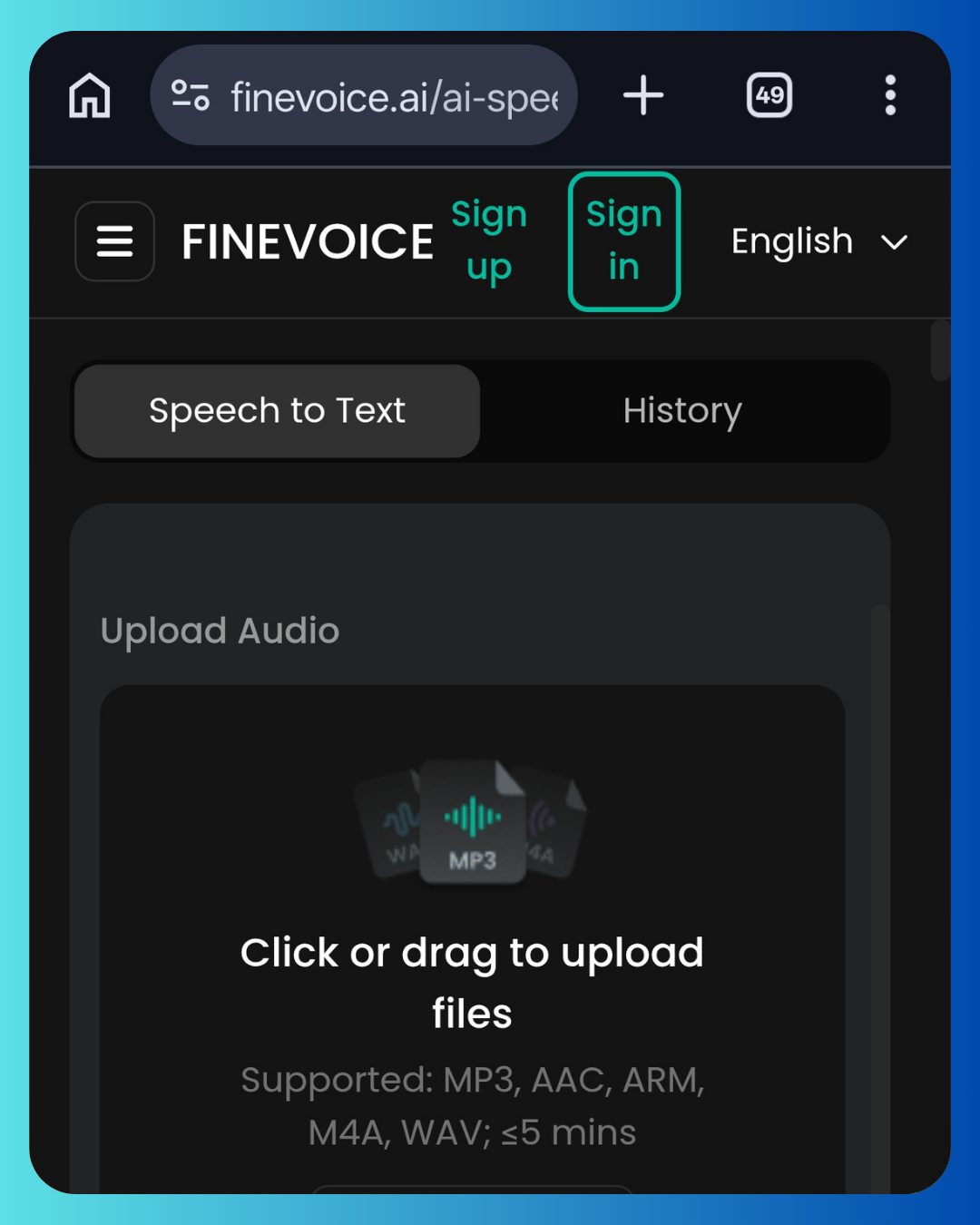 FineVoice Speech to Text