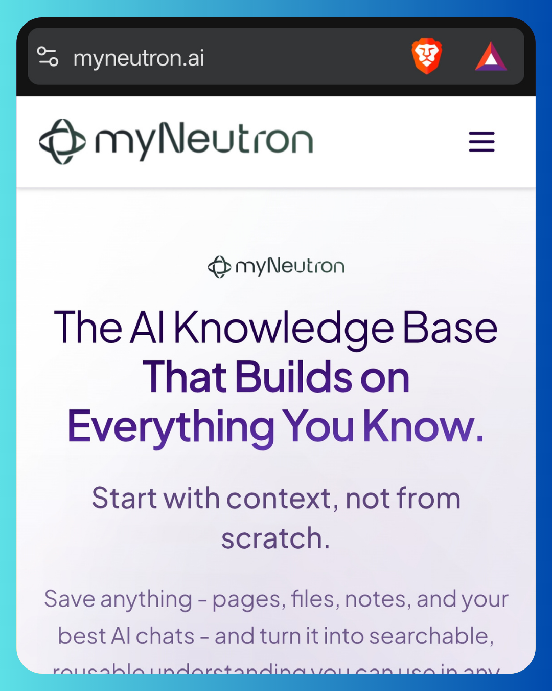 myNeutron AI Memory